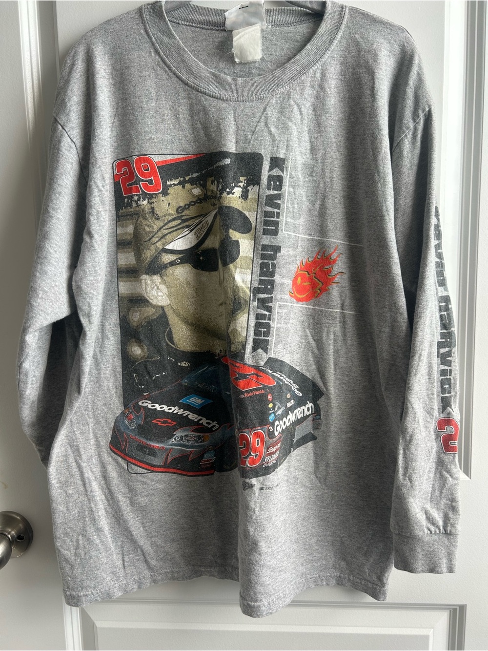 Winners Circle Kevin Harvick #29 NASCAR Gray Long Sleeve T-Shirt Size L